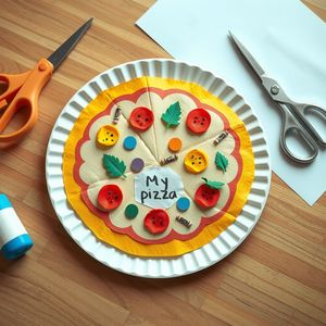 Przykład pracy plastycznej 'Moja pizza' (wzór do pokazania)