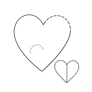 Szablon papierowego serduszka