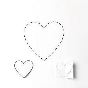 Szablon papierowego serduszka