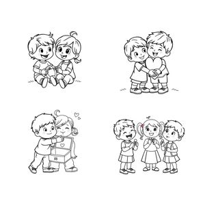 Kolorowanka: Uśmiechowe scenki