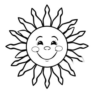 Szablon papierowego słońca