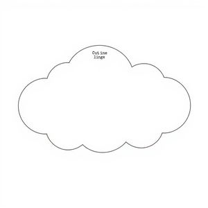 Kartka w kształcie chmurki — szablon do wycięcia