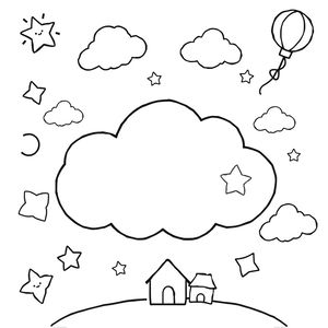 Kolorowanka 'Moja chmurka-marzenie'