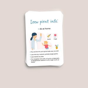 Karta pożegnalna dla rodziców — jednoszynowa informacja