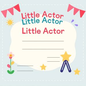 Dyplom uczestnictwa — Mały Aktor