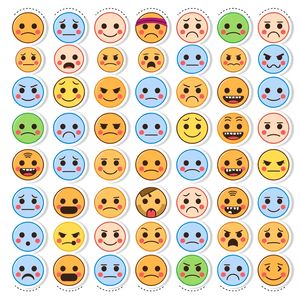 Arkusz naklejek / żetony emoji