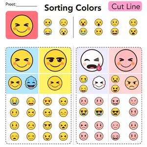 Karty do sortowania według emocji/koloru