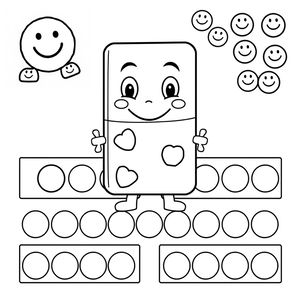 Kolorowanka: Czekoladowe postacie i tokeny
