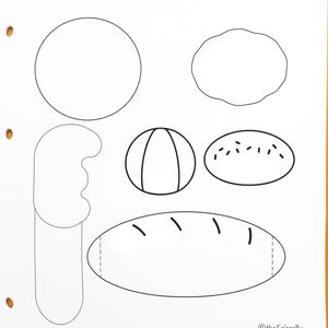 Szablony do wycinania: bułeczki i bochenek