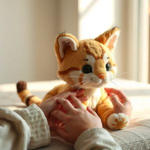 Zdjęcie: Pluszowy kotek do obserwacji