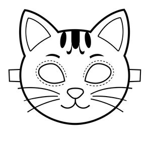 Szablon: Maska kota — szablon do wydruku