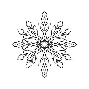 Kolorowanka: prosty płatek śniegu