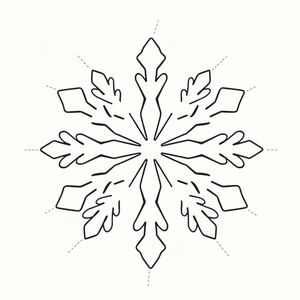 Szablon płatka śniegu do wycinania