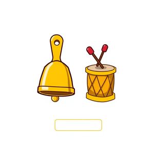 Ilustracja dzwoneczka/tam-tam — sygnał stop