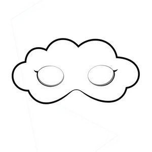 Maska Chmury — kontur do wydruku