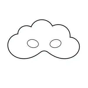 Maska Chmury — kontur do wydruku