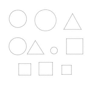 Szablony drewnianych/papierowych figur geometrycznych