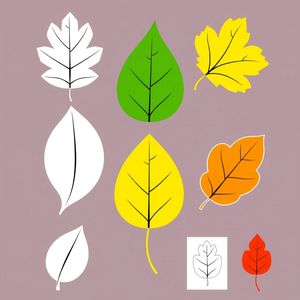 Szablony papierowych liści (różne rozmiary)