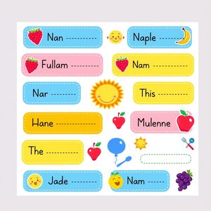 Szablony: Etykietki na talerzyki i podpisy