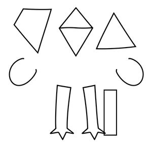 Szablon — dziób i nogi