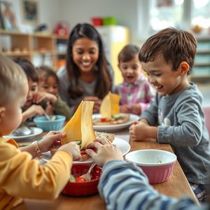 Zdjęcie dzieci robiących kanapki