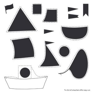 Szablony żagli i dekoracji do wydruku