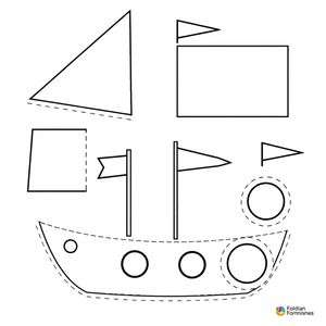 Szablony żagli i dekoracji do wydruku