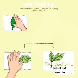 Instrukcja krok po kroku — Odbitka liścia (frottage)