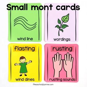 Karty ruchowe do wierszyka — Liście i wiatr