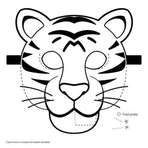Szablon maski — Maska tygrysa do wydruku