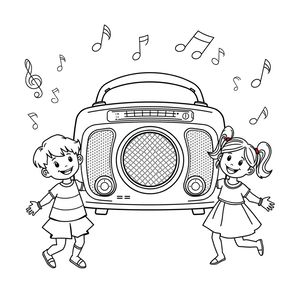 Kolorowanka — Radio i nutki