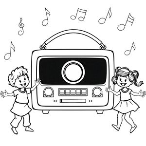 Kolorowanka — Radio i nutki