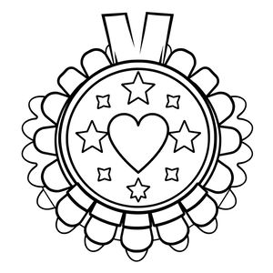 Kolorowanka: medal do ozdabiania