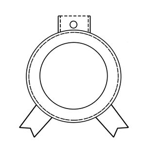Szablon medalu — prosty do druku (okrąg)