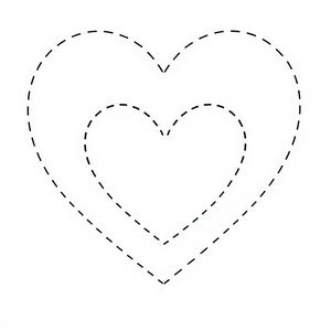 Szablon serduszka — wycinanka