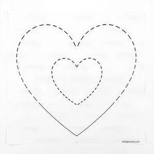 Szablon serduszka — wycinanka