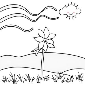 Kolorowanka — wstążki i wiatr