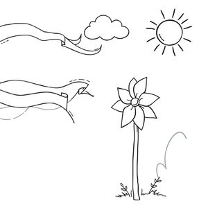 Kolorowanka — wstążki i wiatr