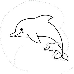 Szablon delfina do wycięcia
