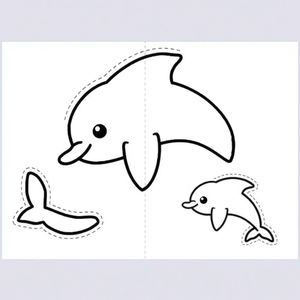 Szablon delfina do wycięcia