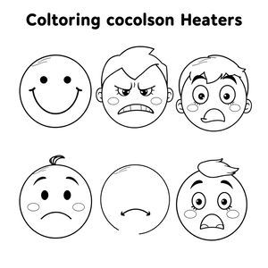 Kolorowanka: Emotikony do kolorowania