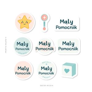 Naklejki: 'Mały Pomocnik' (arkusz)