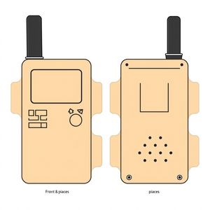 Szablon kartonowego "walkie-talkie"