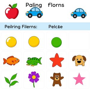 Karty do szukania par — zestaw obrazków