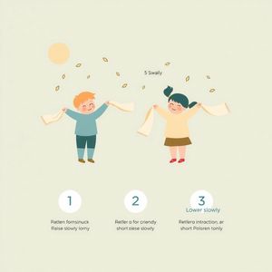 Plakat instruktażowy: Ruch z chustami