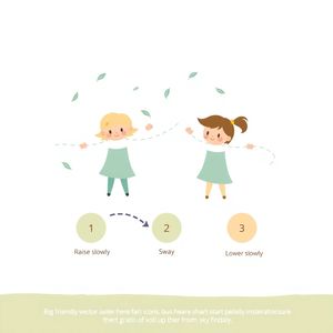 Plakat instruktażowy: Ruch z chustami