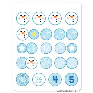 Arkusz naklejek — guziki bałwanka