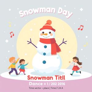 Plakat: Dzień Bałwana — zaproszenie na zajęcia