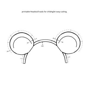 Szablon opaski z uszami (do wydruku)