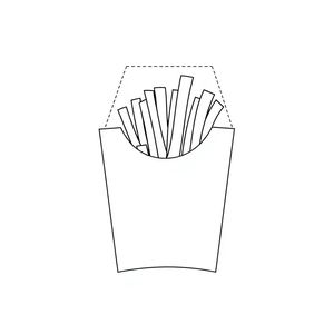 Szablon pudełka na frytki (do wydruku)